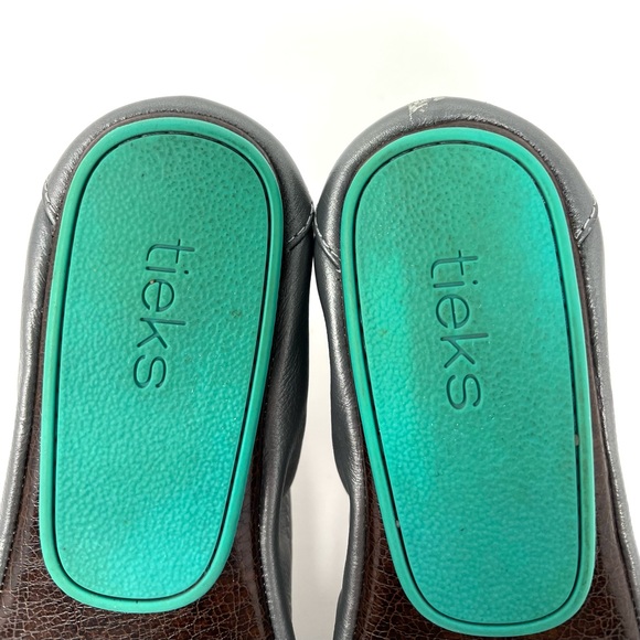Tieks Metallic Pewter Silver Leather Ballet Flats Size 8 - Picture 8 of 9